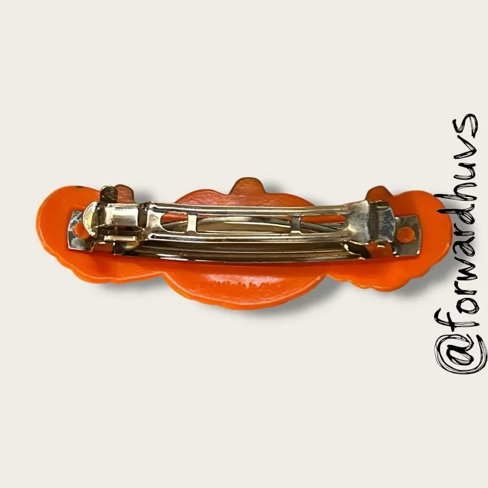 Halloween-Themed Jack-O’-Lantern Hair Barrette